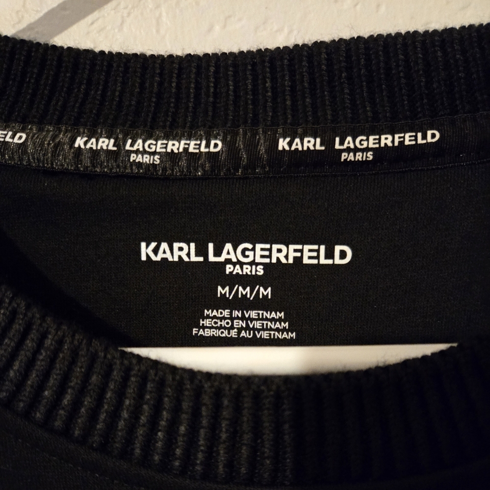 Karl Lagerfeld Black Sweatshirt. GUC. Size M. - Picture 2 of 4